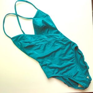 Vintage Bathing Suit Sirena Teal XS